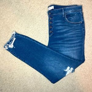 Abercrombie & Fitch Curve Love Super Skinny Ankle High Rise Jeans